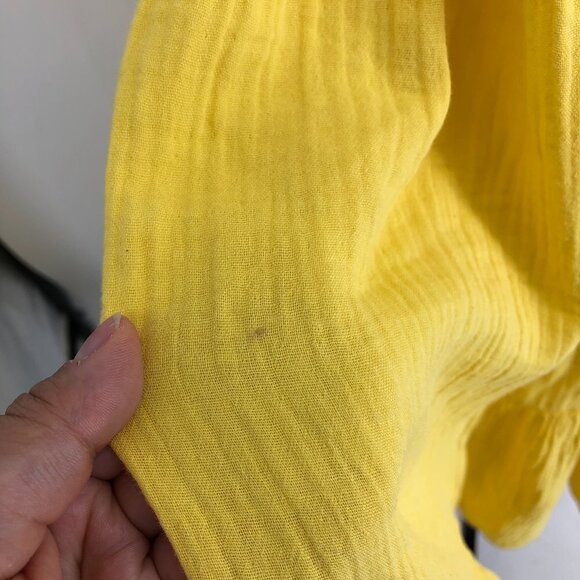 Xirena Lemon Yellow Reagen Cotton Gauze Halter Backless Long Midi Dress XS - Picture 11 of 16